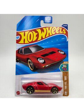 Hot Wheels 71 Lamborghini Miura SV Red HW 70s Vs 90s 6/10 78/250